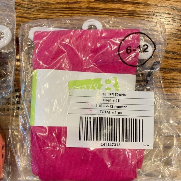 New CRAZY 8 GYMBOREE Baby Leggings 3 Pr Lot 6 12 - Picture 2 of 4